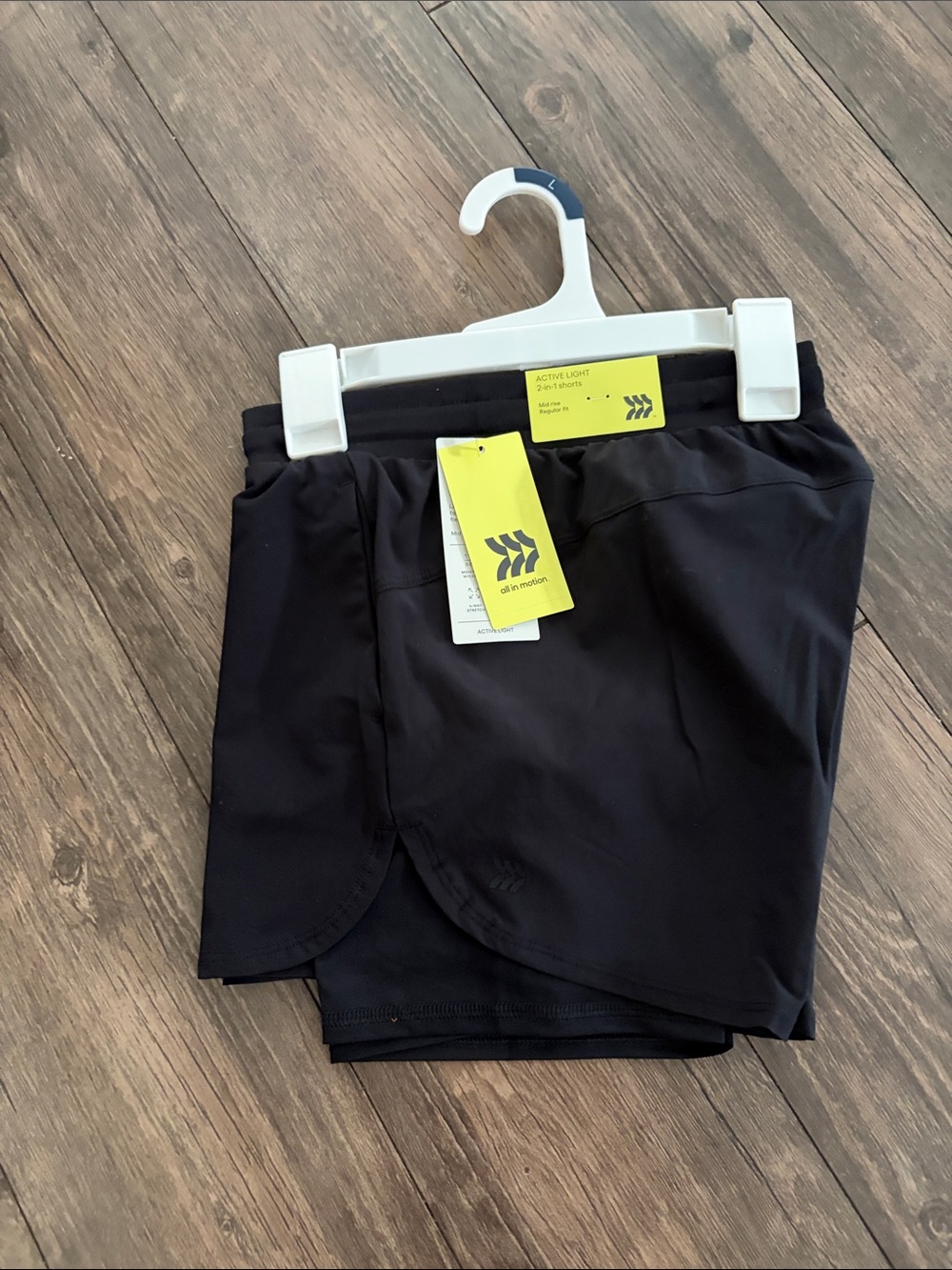 all in motion Black Performance Skort with Inner Shorts